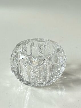 Antique Depression era pressed glass salt cellar Duncan Miller Mardi Gras